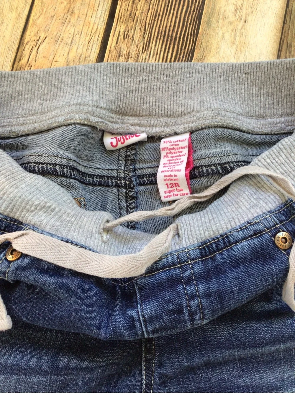 Justice Denim Rib Waist Shorts